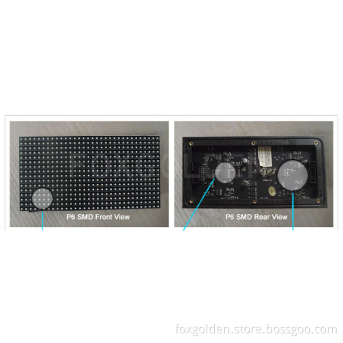 Best Viewing Angle P6 Indoor Window Suckers LED Display Screen